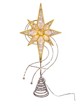 Kurt Adler Point Gold Glitter Star Tree Topper, 17 Inches