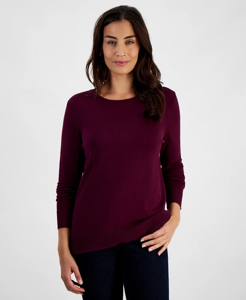 Style & Co Petite Crewneck Sweater, Created for Macy's