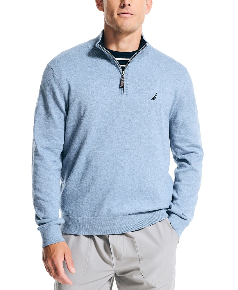 Nautica Men's Navtech Classic-Fit Solid Quarter-Zip Sweater