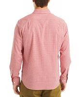 Nautica Men's Gingham Plaid Long-Sleeve Shirt