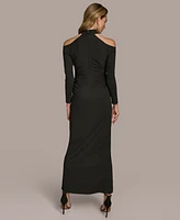 Donna Karan New York Women's Cold-Shoulder Gown