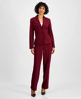 Le Suit Women's Seamed Peplum Pantsuit, Regular & Petite