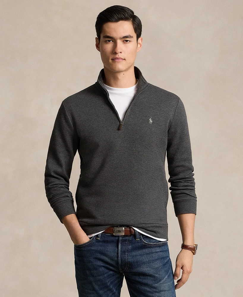 Polo Ralph Lauren Men's Double-Knit Mesh Quarter-Zip Pullover