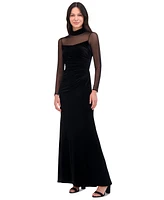 Eliza J Women's Velvet Mock-Neck Gown