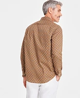 Club Room Men's Seneca Foulard Refined Woven Long-Sleeve Button-Down Shirt, Created for Macy's