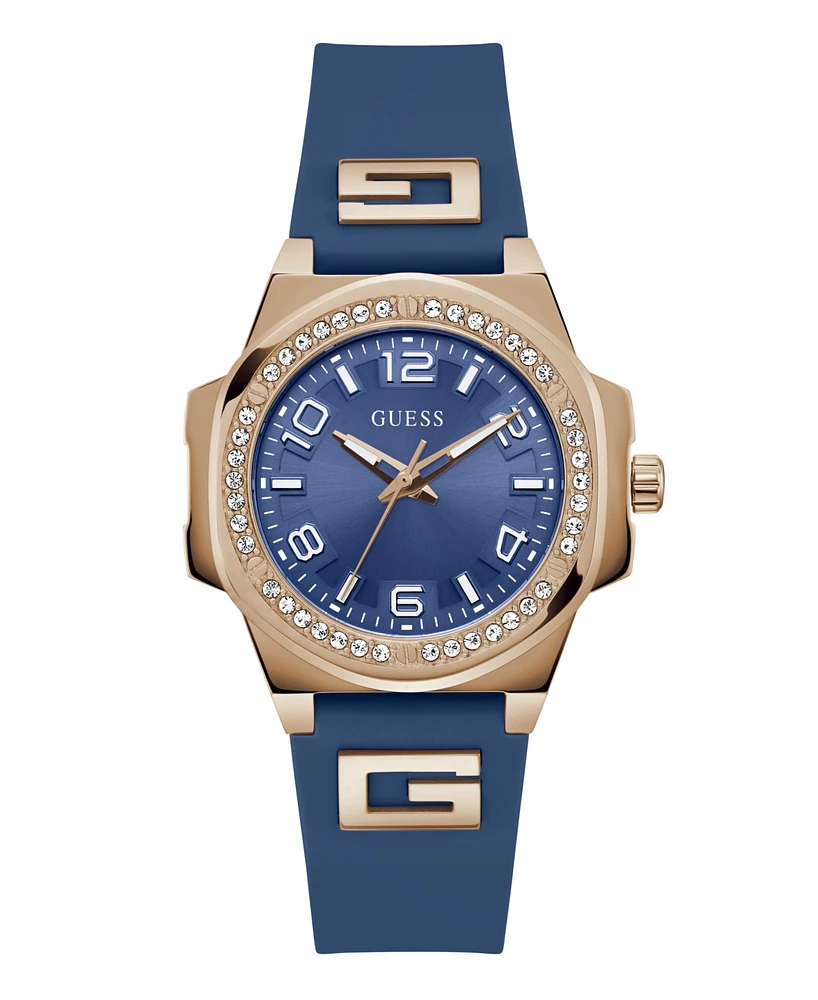 Guess Women's Analog Blue Silicone Watch 36mm