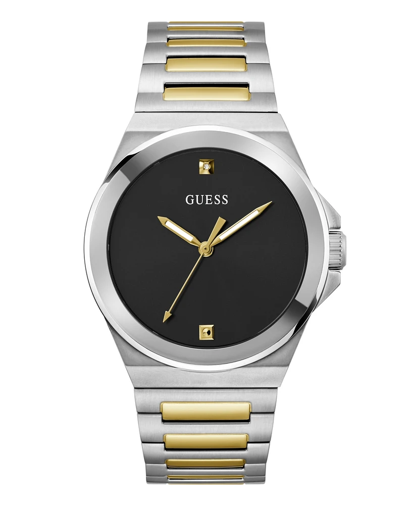 Guess Men's Analog Two-Tone Stainless Steel Watch 44mm - Two