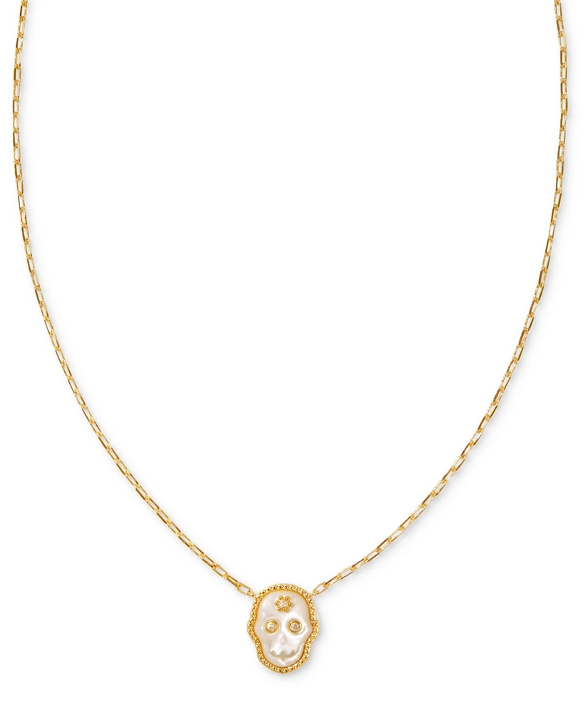 Kendra Scott Gold-Tone Skeleton Short Pendant Necklace, 16" + 3" extender