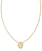 Kendra Scott Gold-Tone Skeleton Short Pendant Necklace, 16" + 3" extender