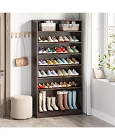 Tribesigns Tall Shoe Cabinet, 9 Tiers, Holds 40-45 Pairs, Heavy-Duty Wood Freestanding Shoe Storage