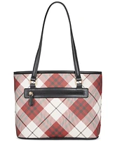 Giani Bernini Plaid Saffiano Large Tote, Created for Macy's