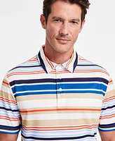 Club Room Men's Stripe Tech Polo Shirt, Exclusively at Macy's