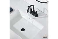 Casainc 4 Inch 2-Handle Centerset Bathroom Sink Faucet