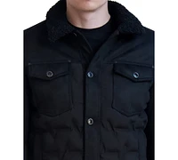 Karl Lagerfeld Men's Quilted Trucker Jacket