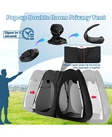 Costway Outdoor 7.5FT Portable Pop Up Shower Privacy Tent Dressing Changing Room Camping