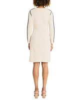 Maggy London Women's Contrast-Piping Sheath Dress