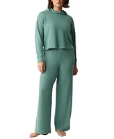 Gap GapBody Women's 2-Pc. Hooded Brushed Waffle Pajama Set