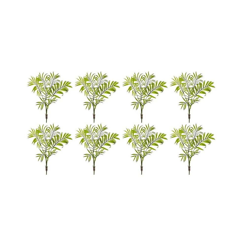 Slickblue Mini Areca Palm Bush for Compact Tropical Decor (Set of 8)