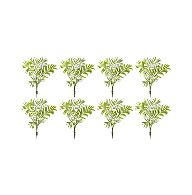 Slickblue Mini Areca Palm Bush for Compact Tropical Decor (Set of 8)