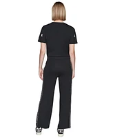 Karl Lagerfeld Paris Petite Crystal Logo Jogging Pants