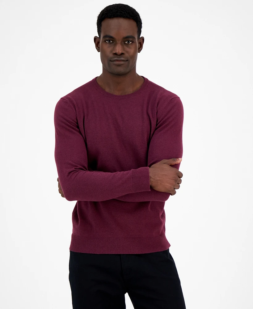 Alfani Men's Solid Crewneck Sweater, Created for Macy's