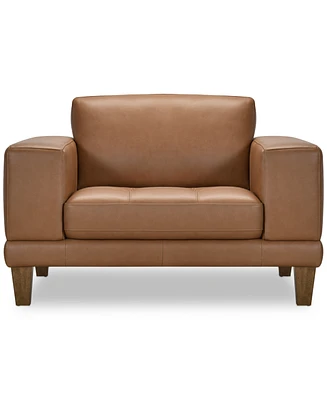 Niebee 52" Leather Chair, Created for Macy's
