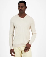 Alfani Men's Long-Sleeve V-Neck Merino Sweater, Created for Macy's