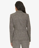 Calvin Klein Women's Double-Breasted Houndstooth Blazer