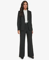 Calvin Klein Women's One-Button Pinstriped Blazer