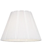Springcrest Hardback Knife Pleated Empire Lamp Shade Brussels White Large 9" Top x 17" Bottom x 12.25" Slant x 11.75" High Spider with Replacement Har