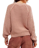 Free People Women's Frankie Cable Sweater