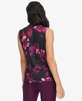 Calvin Klein Women's Printed V-Neck Sleeveless Top