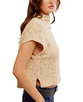 Free People Women's Vickie Cotton Mock Neck Sweater