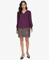 Calvin Klein Women's Clip-Dot Long-Sleeve Blouse