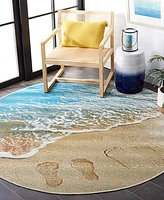 Safavieh Barbados Indoor/Outdoor BAR550A 5'3"x5'3" Round Area Rug