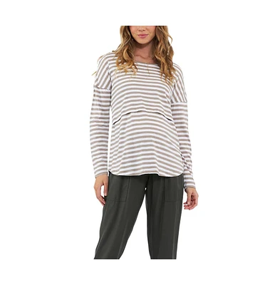 Ripe Maternity Lionel Long Sleeve Nursing Tee