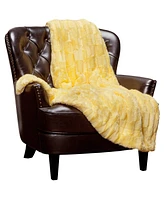 Chanasya Premium Fuzzy Faux Fur Rectangular Embossed Throw Blanket