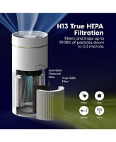 Iris Usa Woozoo Air Purifiers with H13 True Hepa Filter Remove Up to 99.97% of Particles 1558ft