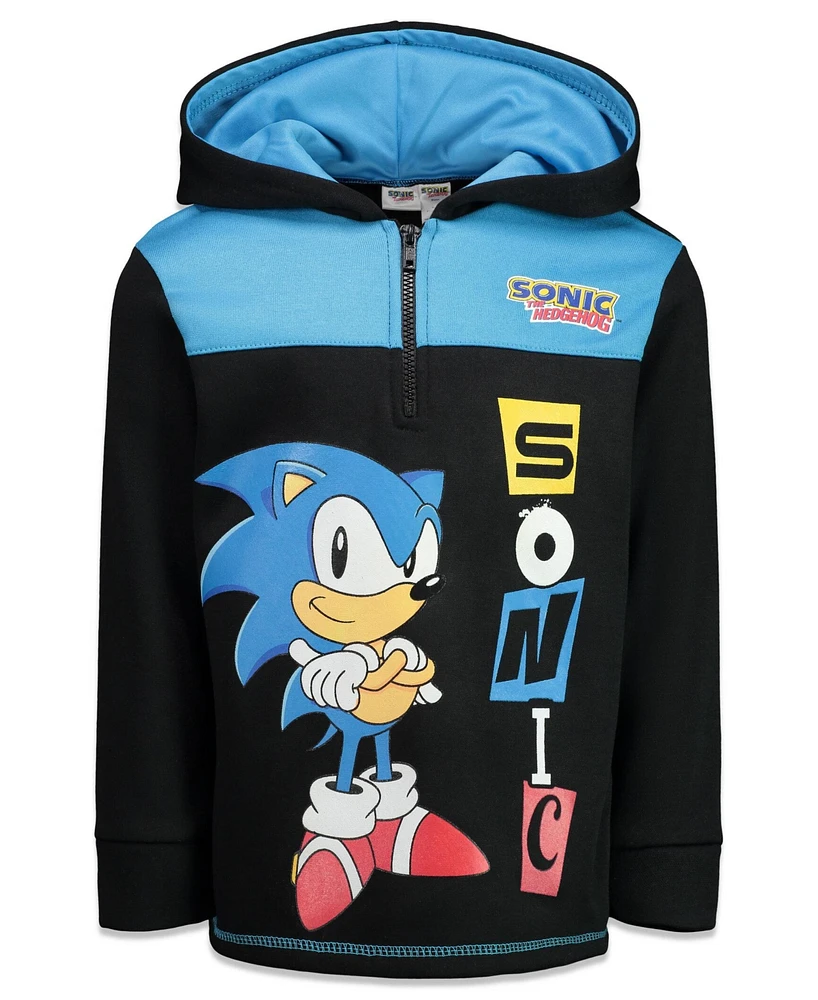 Sega Toddler Boys Sonic the Hedgehog Fleece Half Zip Hoodie to