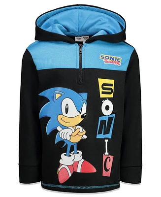 Sega Toddler Boys Sonic the Hedgehog Fleece Half Zip Hoodie to