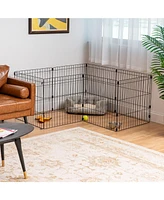 Iris Usa 24" Exercise 8 Panel Wire Metal Pet Playpen for Dog