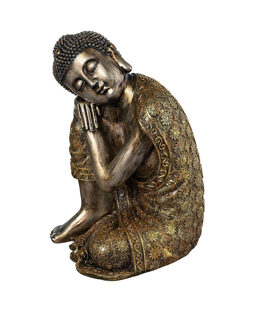 Kensington Hill Sleeping Buddha 14 1/2" Brushed Dark Gold Statue