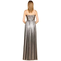 Lara Women's High Slit Metallic Jersey Dress