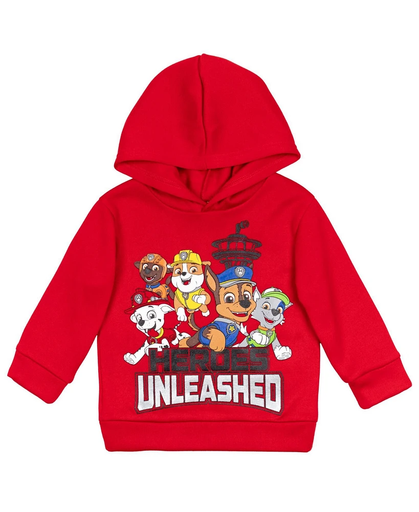 Nickelodeon Toddler Boys Paw Patrol Rocky Zuma Rubble Chase Marshall Fleece Pullover Hoodie to