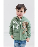 Jurassic World Boys Dinosaur T-Rex Fleece Zip Up Hoodie to