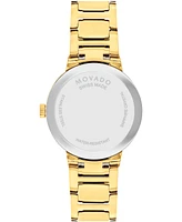 Movado Women's Portfolio Swiss Quartz Yellow Pvd Watch 28MM