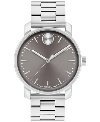 Movado Men's Bold Access Swiss Quartz Stainless Steel Watch 41mm - Silver