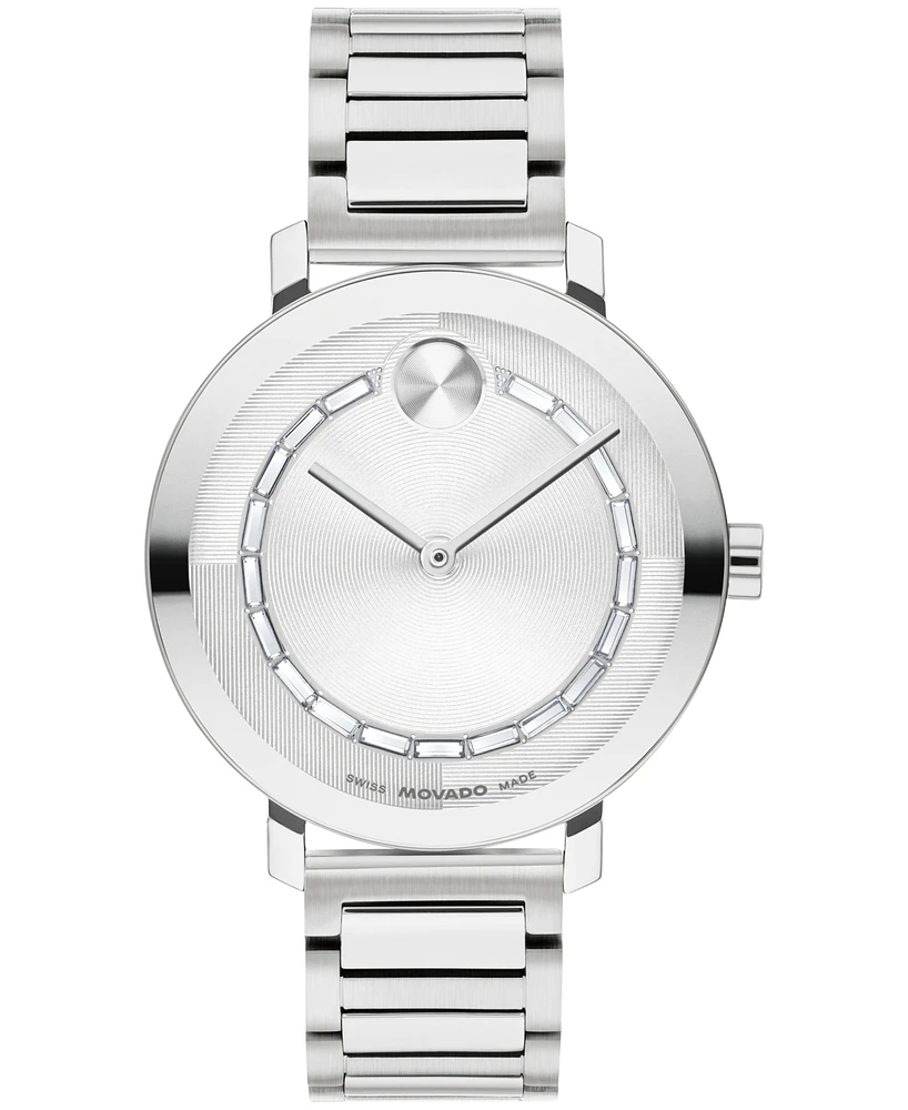 Movado Women's Bold Evolution 2.0 Swiss Quartz Stainless Steel Watch 34mm - Silver