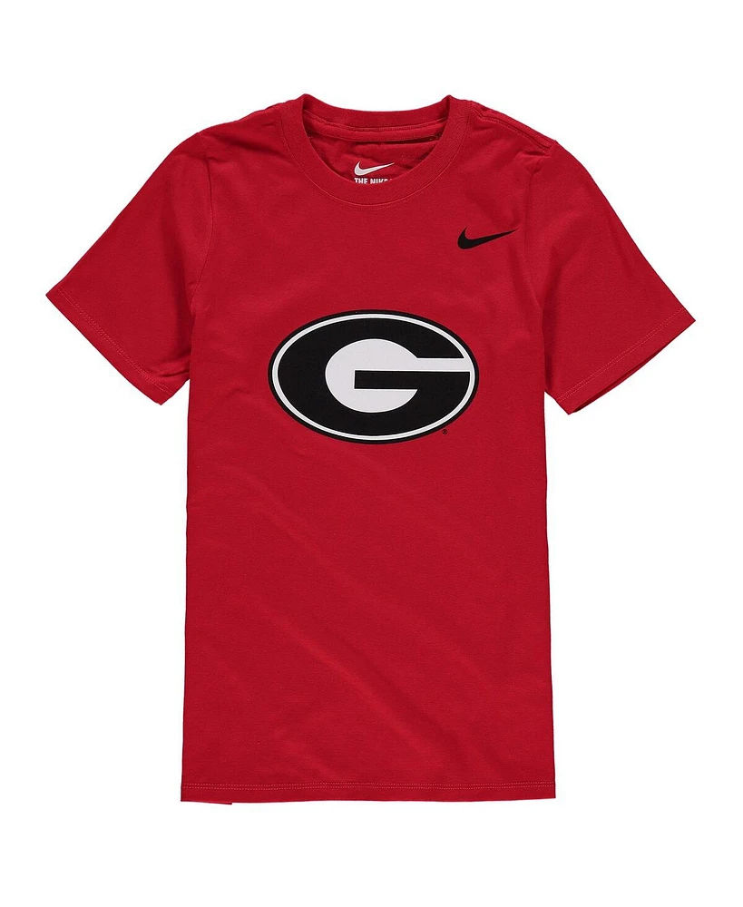Nike Big Boys and Girls Red Georgia Bulldogs Cotton Logo T-Shirt