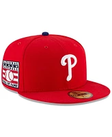 New Era Men's Red Philadelphia Phillies National Baseball Hall of Fame 59FIFTY Fitted Hat